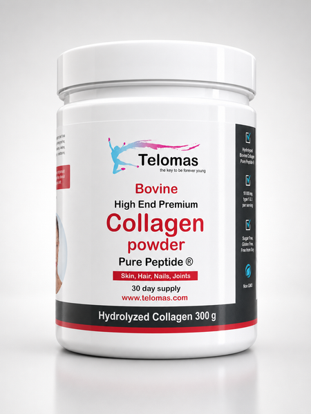 KOLLAGEN HYDROLISIERTES PULVER BOVINE Reines Peptid - 300g, für 30 Tage