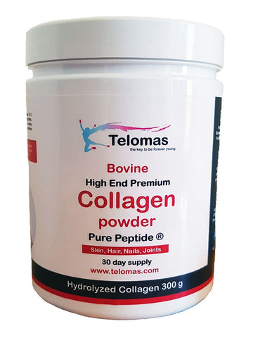 Polvere di Peptide di Collagene Bovino Puro + Acido Ialuronico + Vitamina C 300g